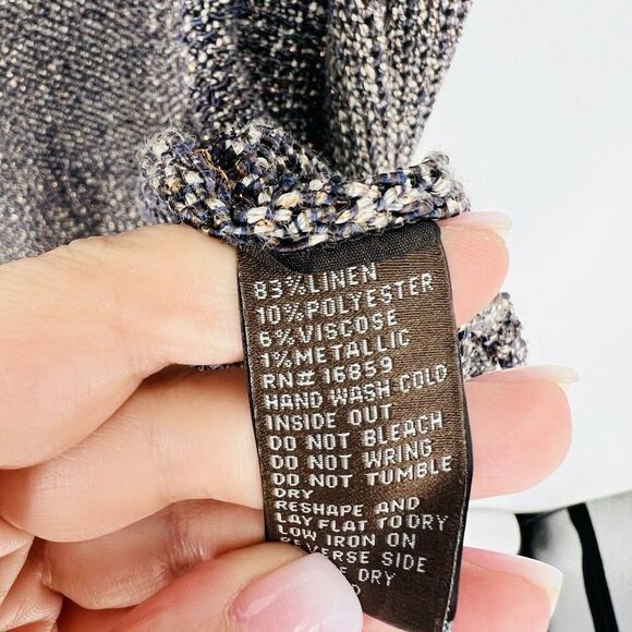 J McLaughlin Linen Blend Open Vest Size XS - Picture 4 of 4